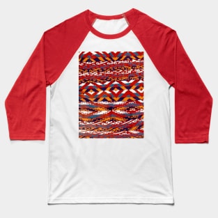 Antique Uzbek Kilim Rug Pattern Baseball T-Shirt